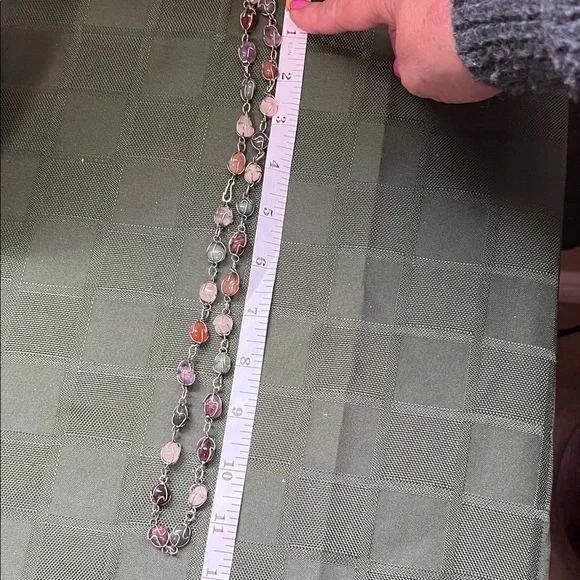 Vintage Multicolor Beaded Necklace - Picture 6 of 6